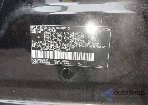 2006 Toyota Rav4 из США, поврежденный, VIN JTMZD33V066020212